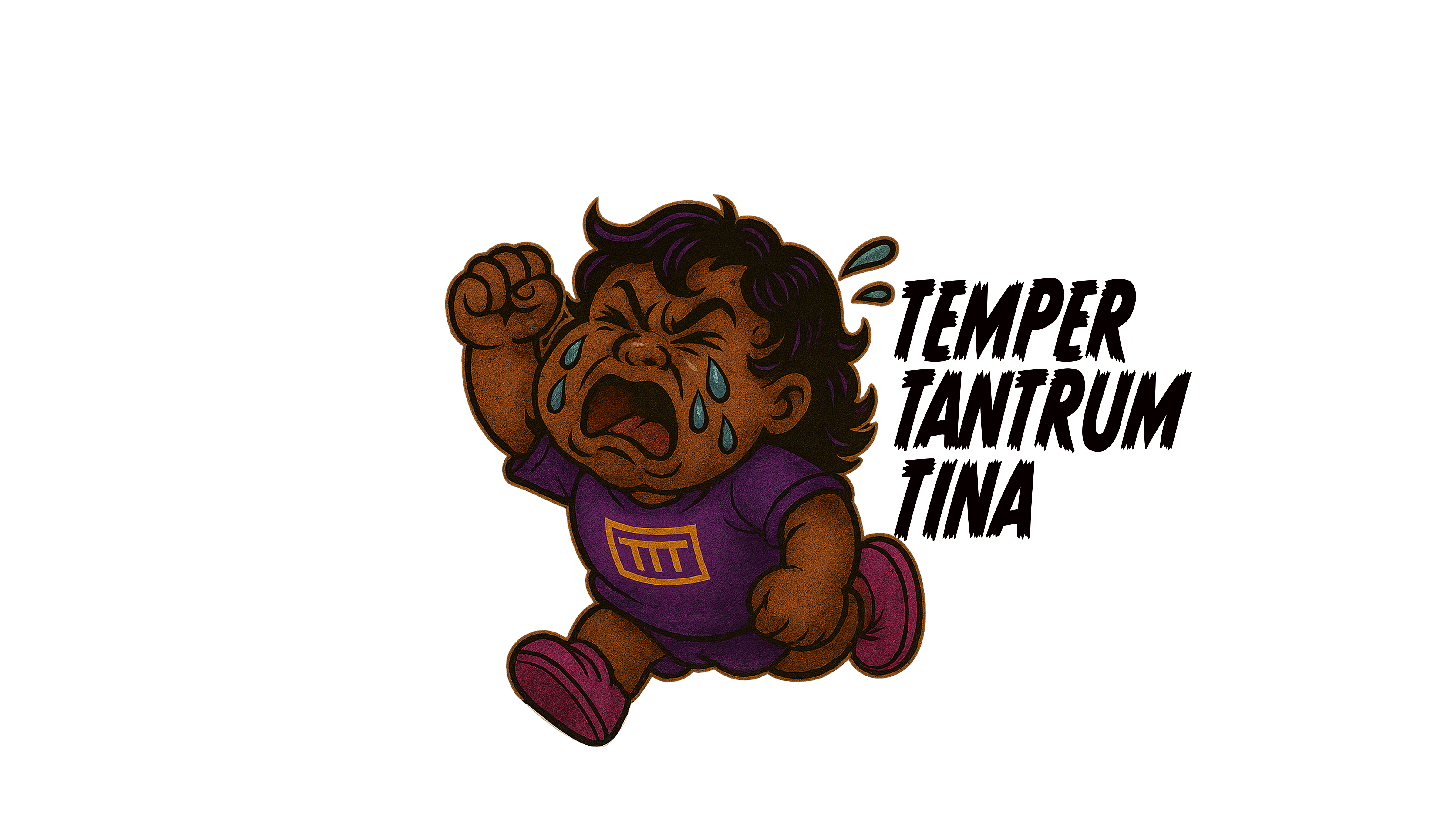 Temper Tantrum Tina logo crying